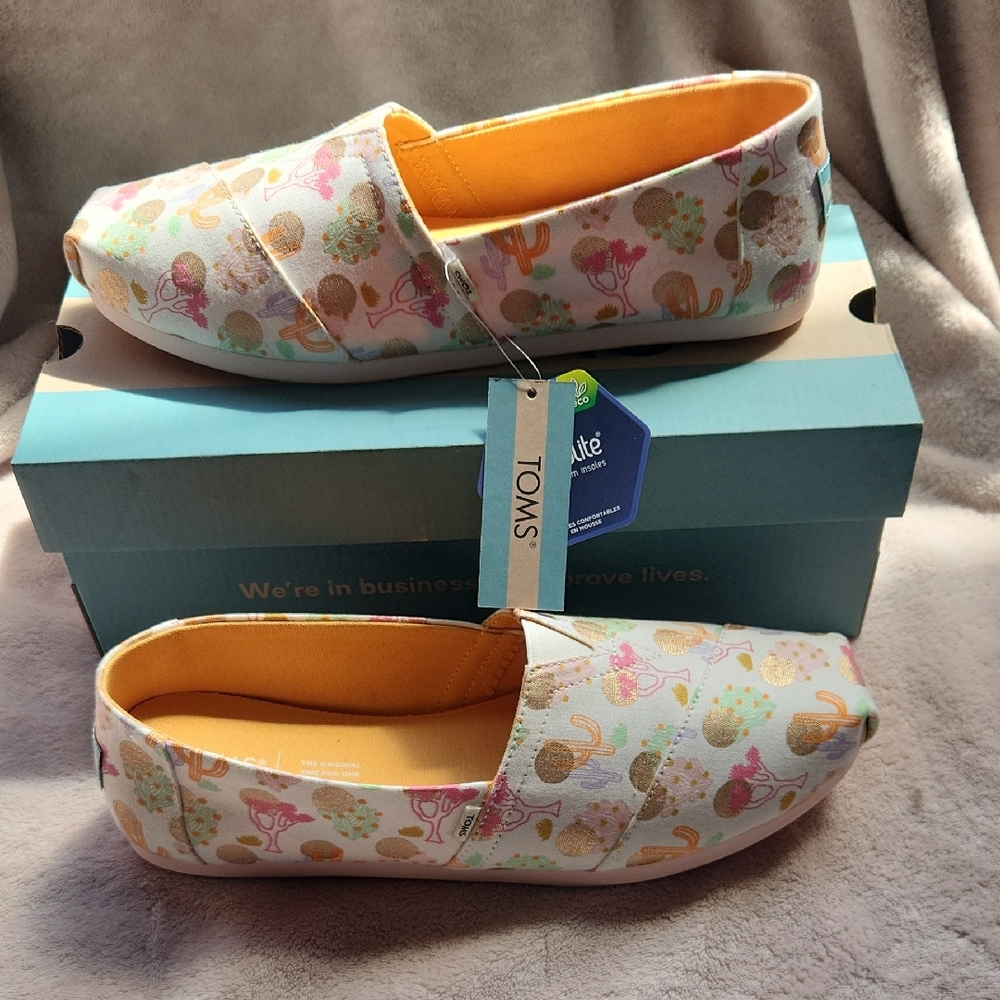 Toms Alpargata Natural Desert Oasis Print Flats